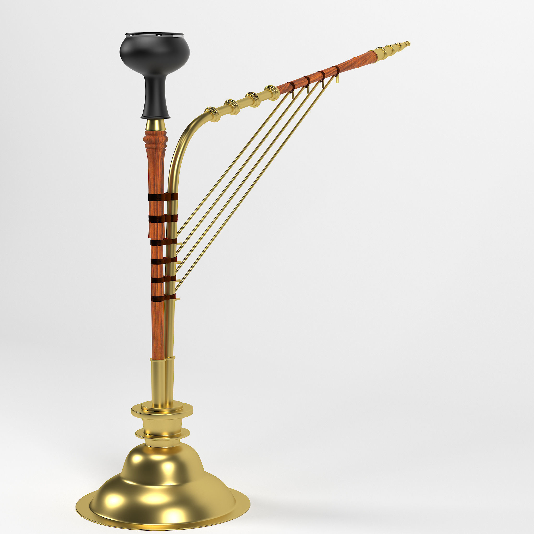 Indian Hookah 3D model_12