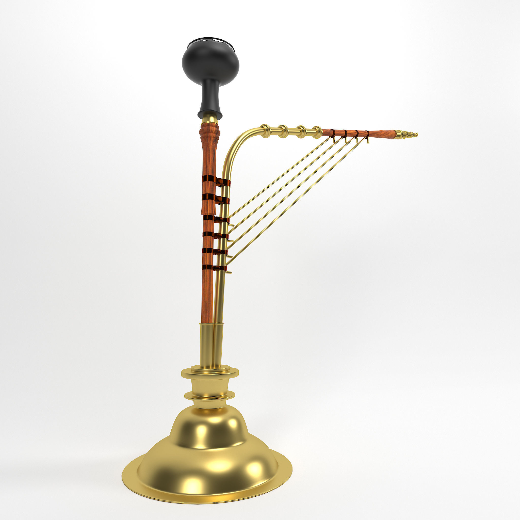 Indian Hookah 3D model_9