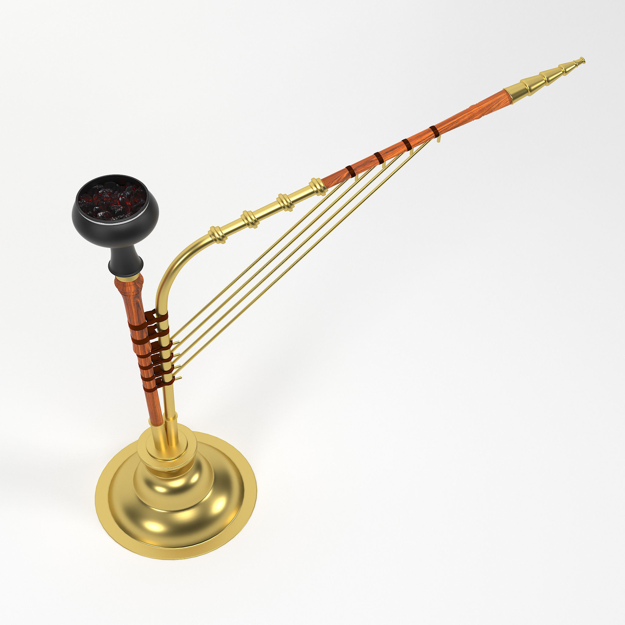 Indian Hookah 3D model_4