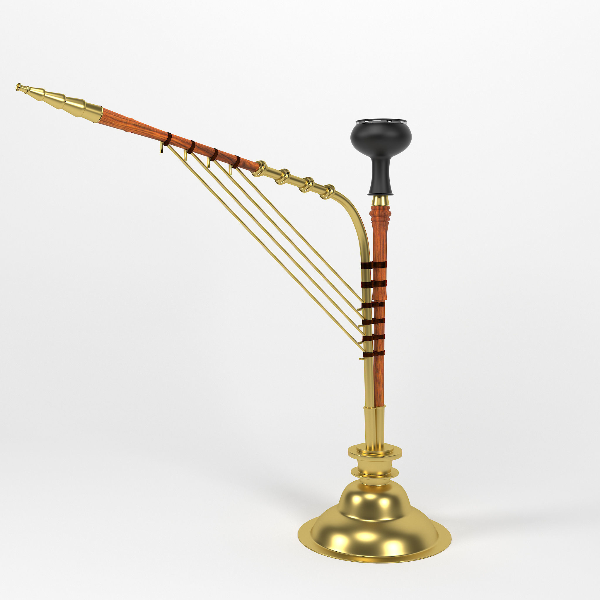 Indian Hookah 3D model_14