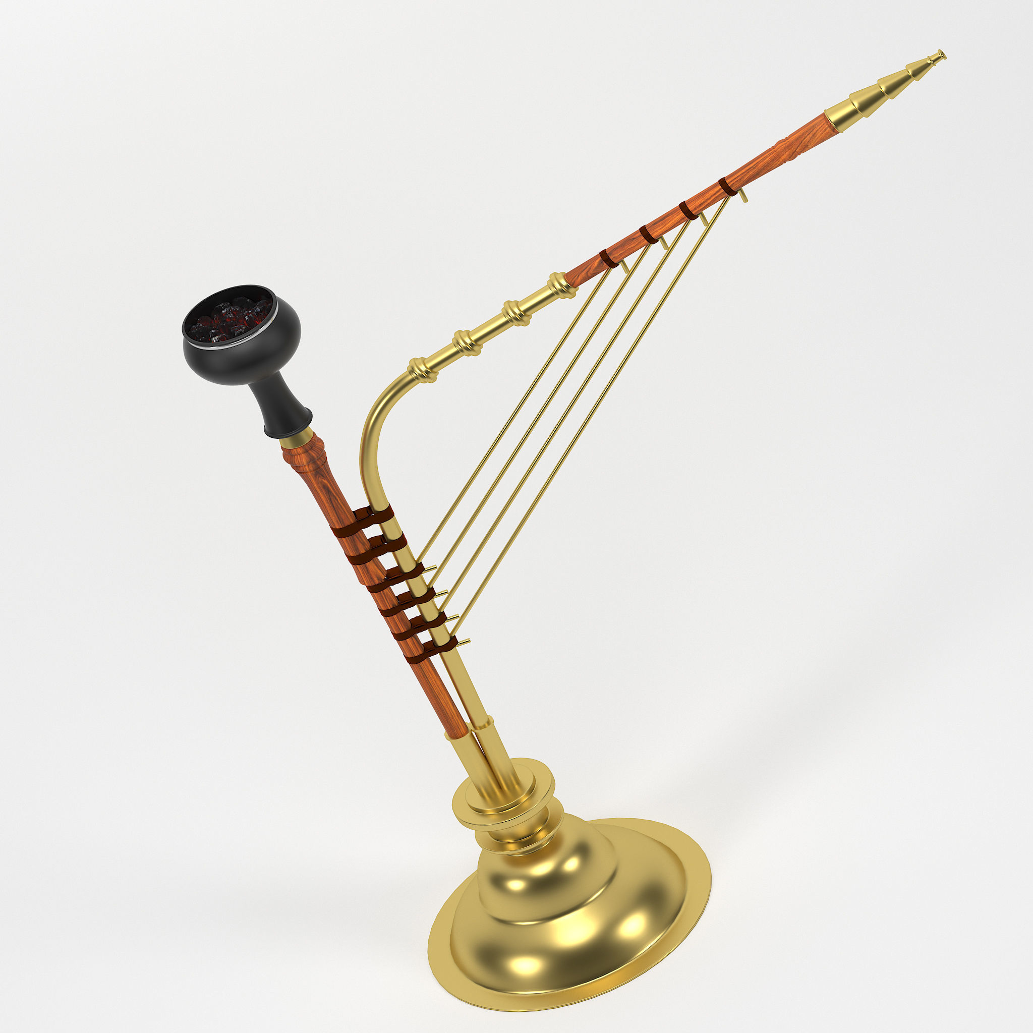 Indian Hookah 3D model_15