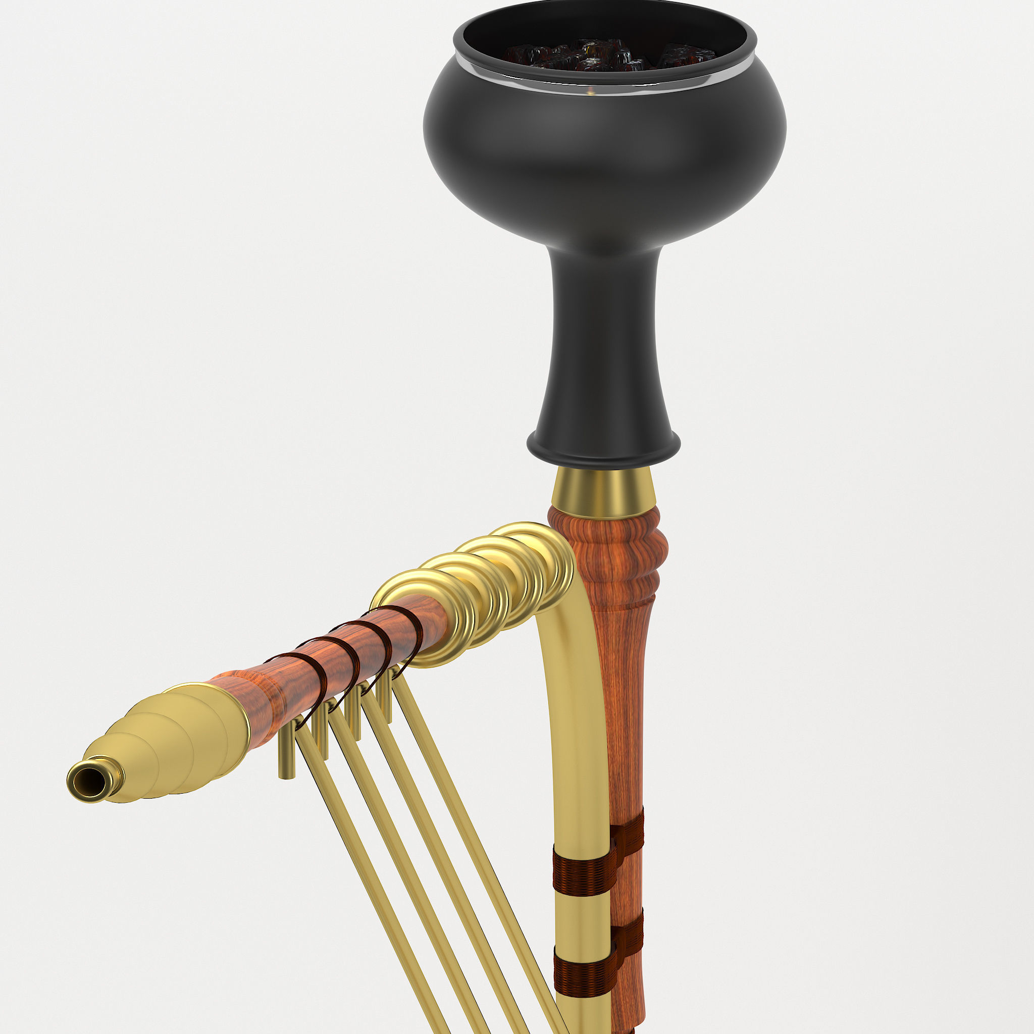 Indian Hookah 3D model_16
