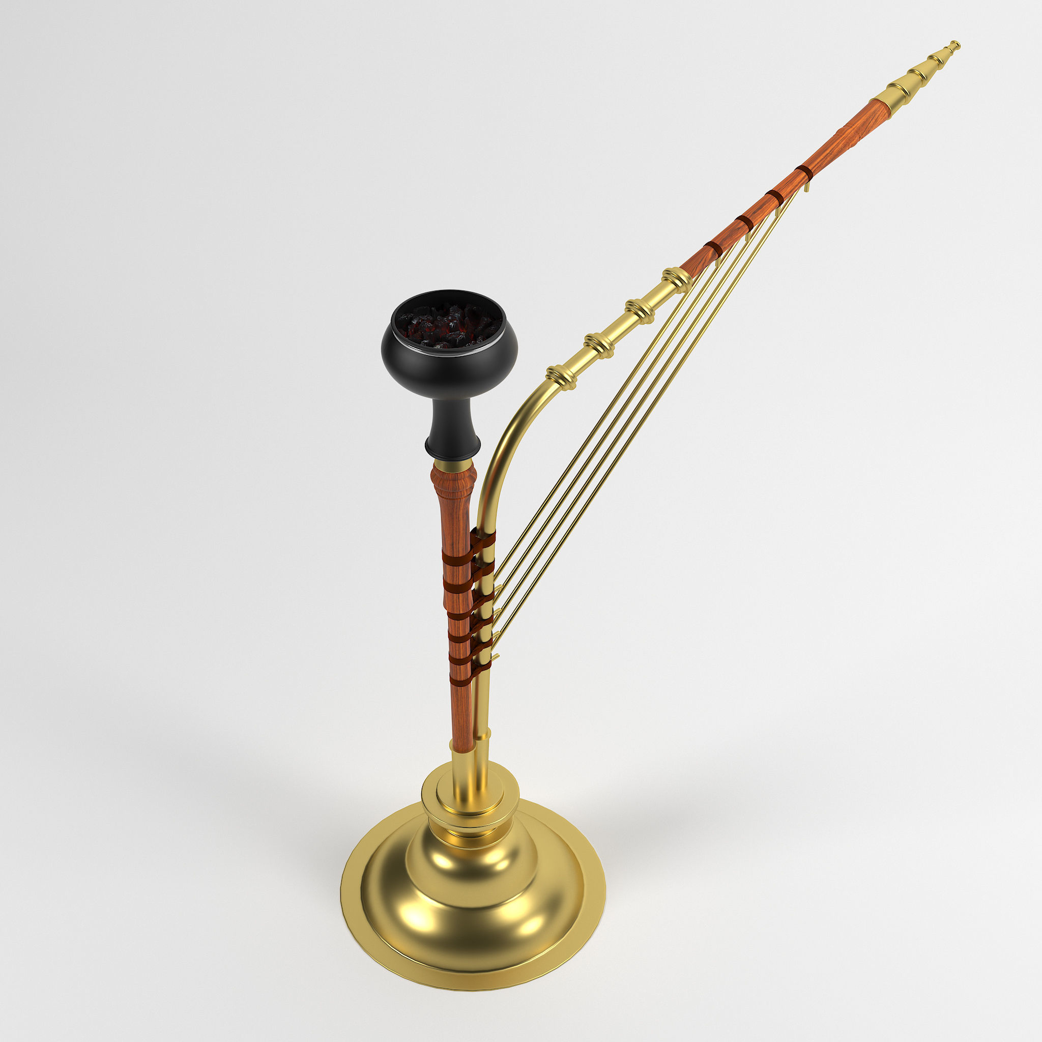 Indian Hookah 3D model_10