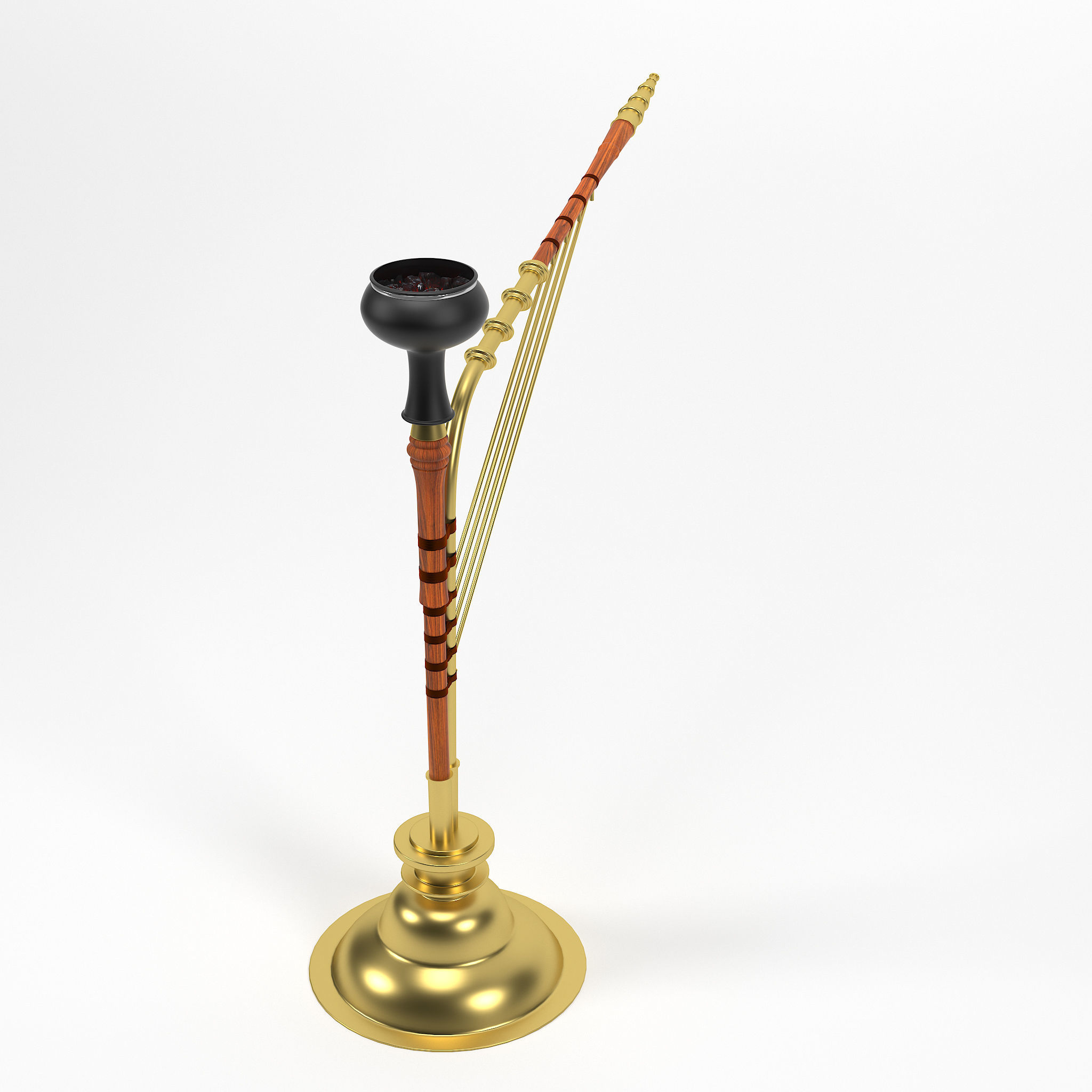 Indian Hookah 3D model_11