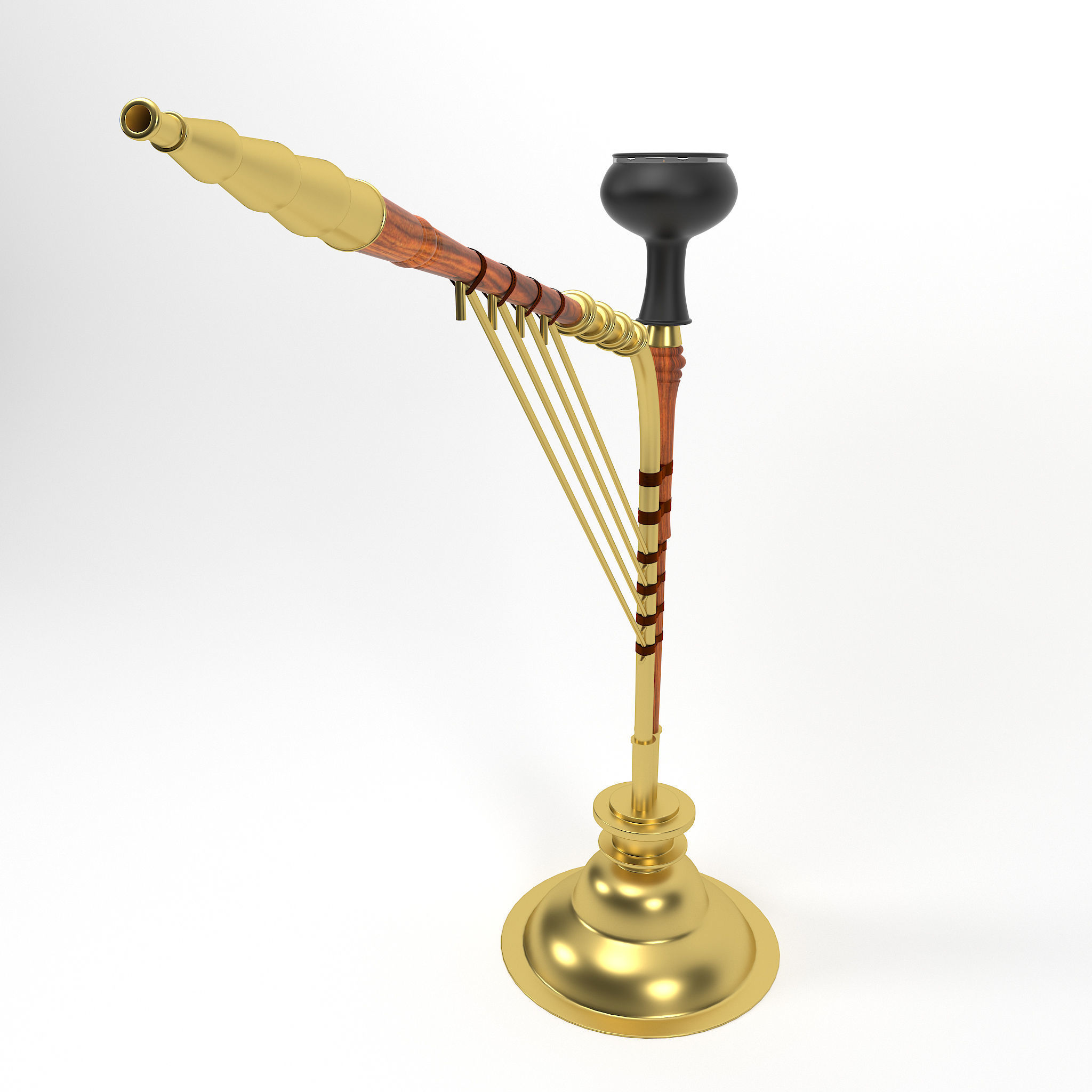 Indian Hookah 3D model_7