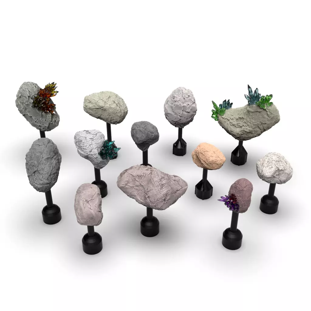 Obstacles Terrain for Battlestar Galactica Starship Battles 3D print model_0