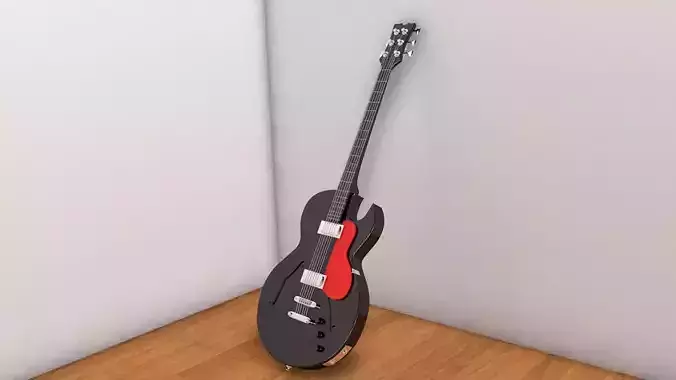 Gutar electric guitar Free 3D model