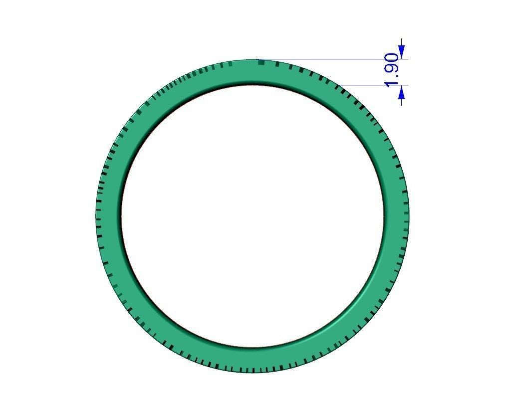 Wedding Set Rings Finger Print Styles CAD Design- CC125M 3D print model_17