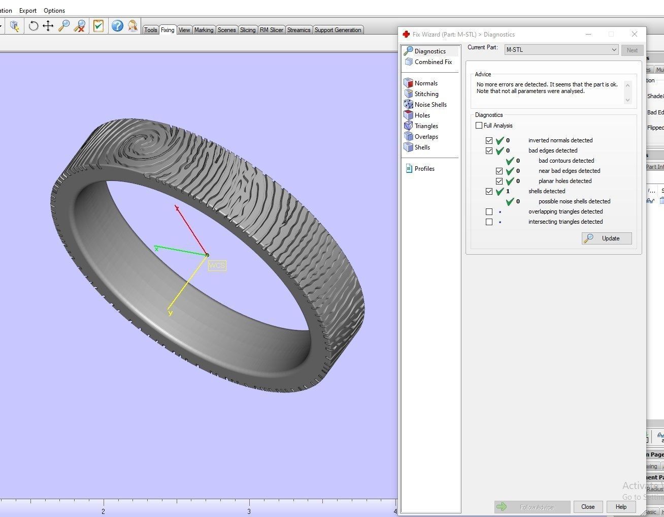 Wedding Set Rings Finger Print Styles CAD Design- CC125M 3D print model_14