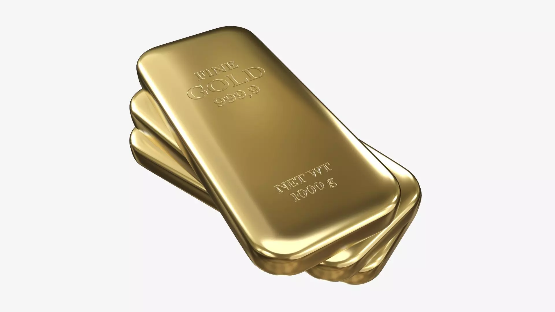 Gold bars 03 3D model_0