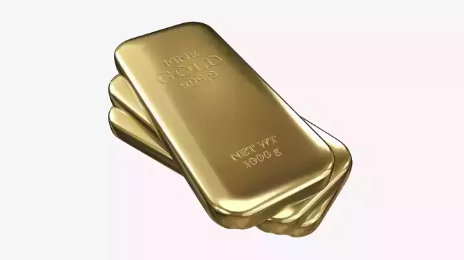 Gold bars 03 3D model