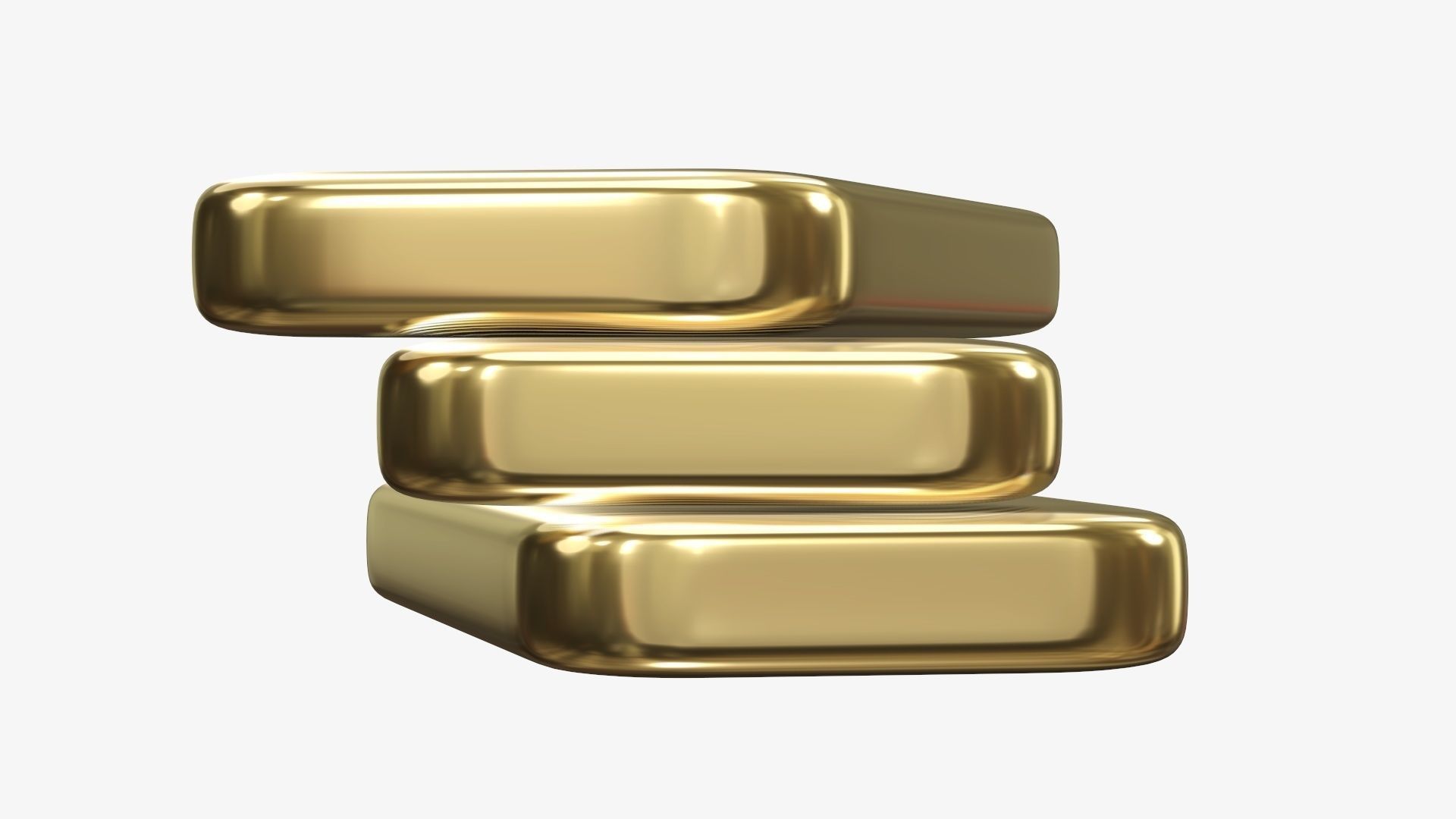 Gold bars 03 3D model_4
