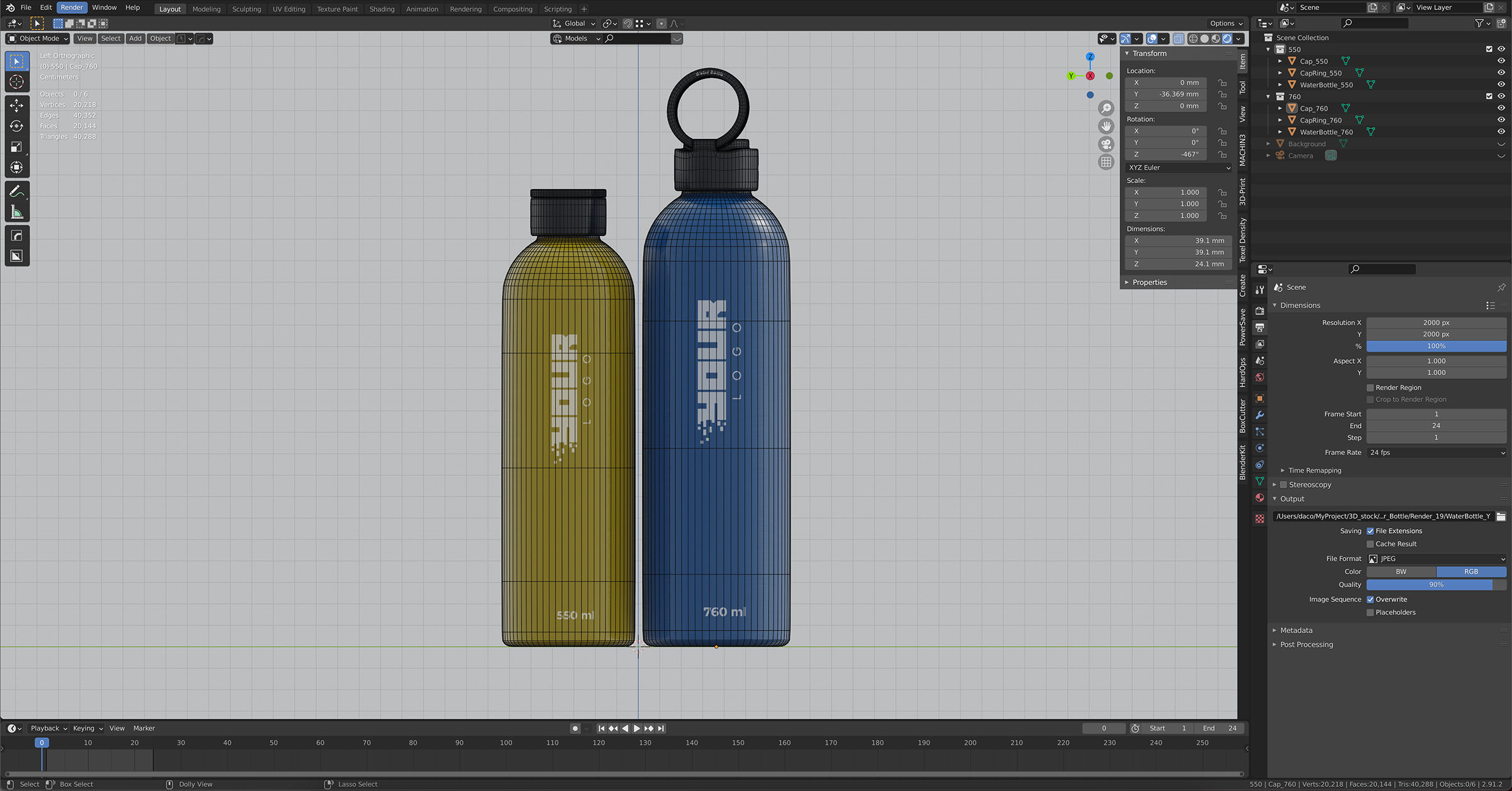 Water Bottle 3D model_7
