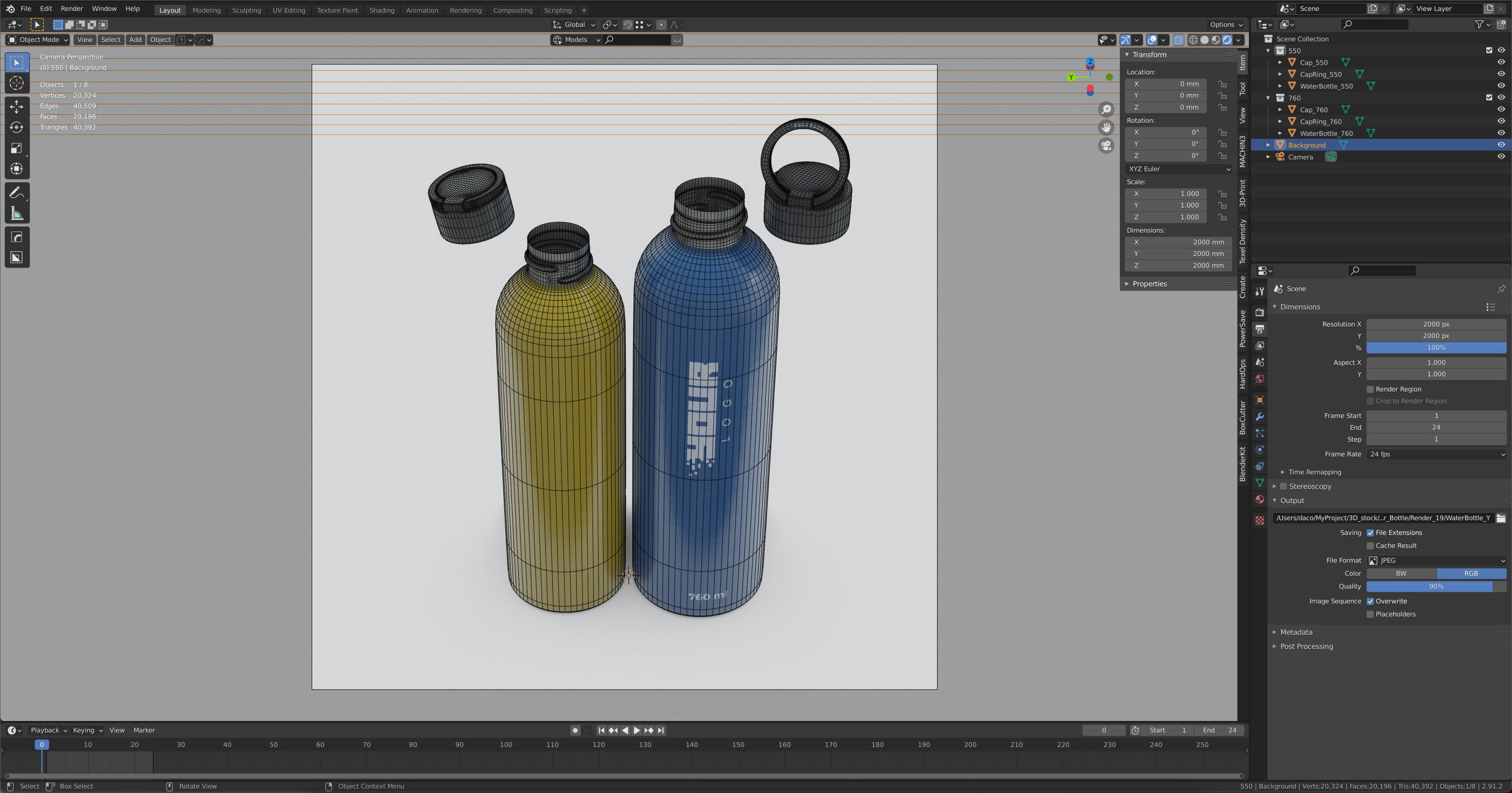 Water Bottle 3D model_6