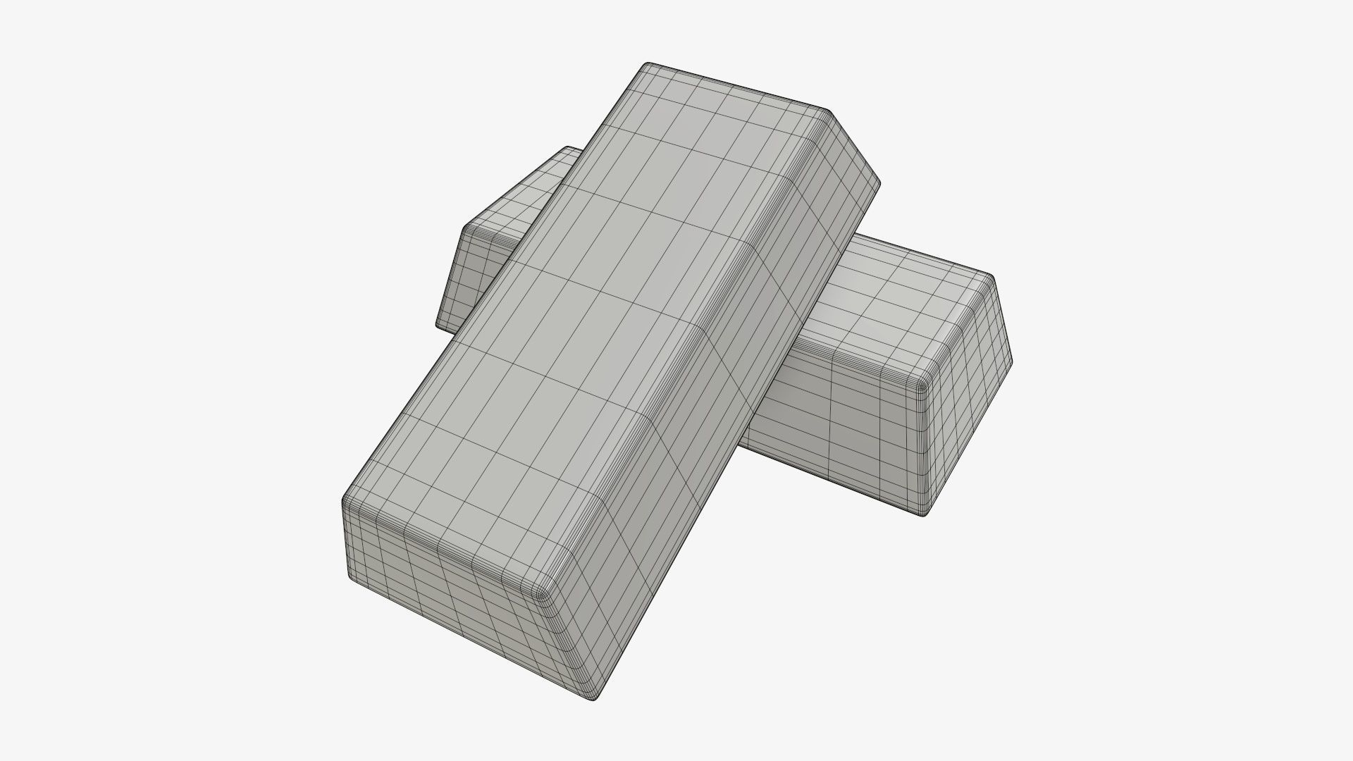 Gold bars 04 3D model_5