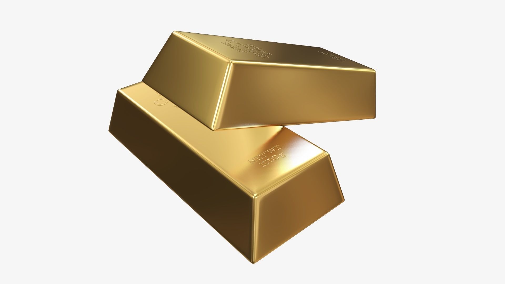 Gold bars 04 3D model_2