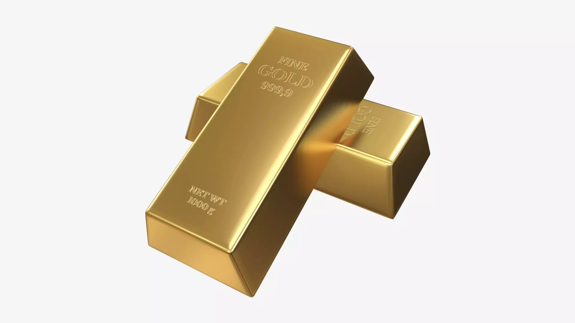 Gold bars 04 3D model_0