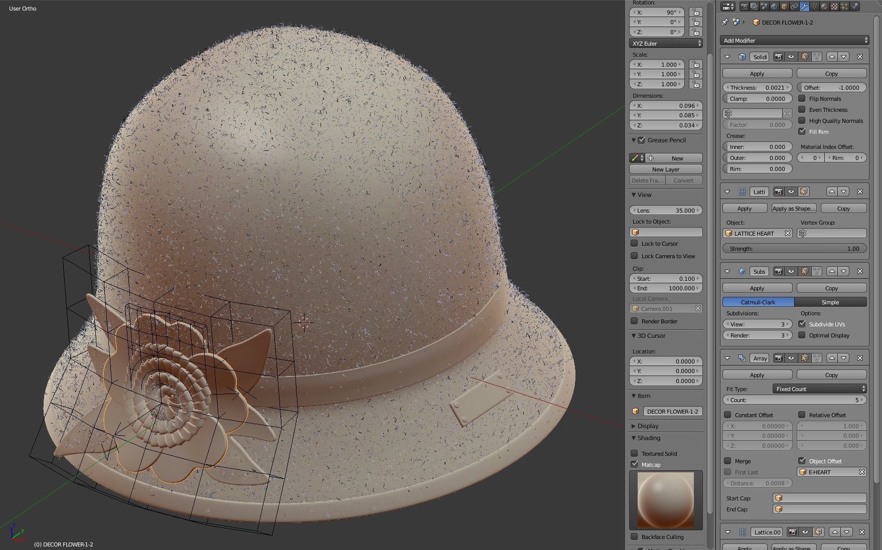 Cloche Hat 3D model_20