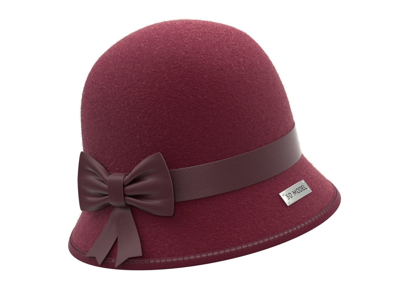 Cloche Hat 3D model_8