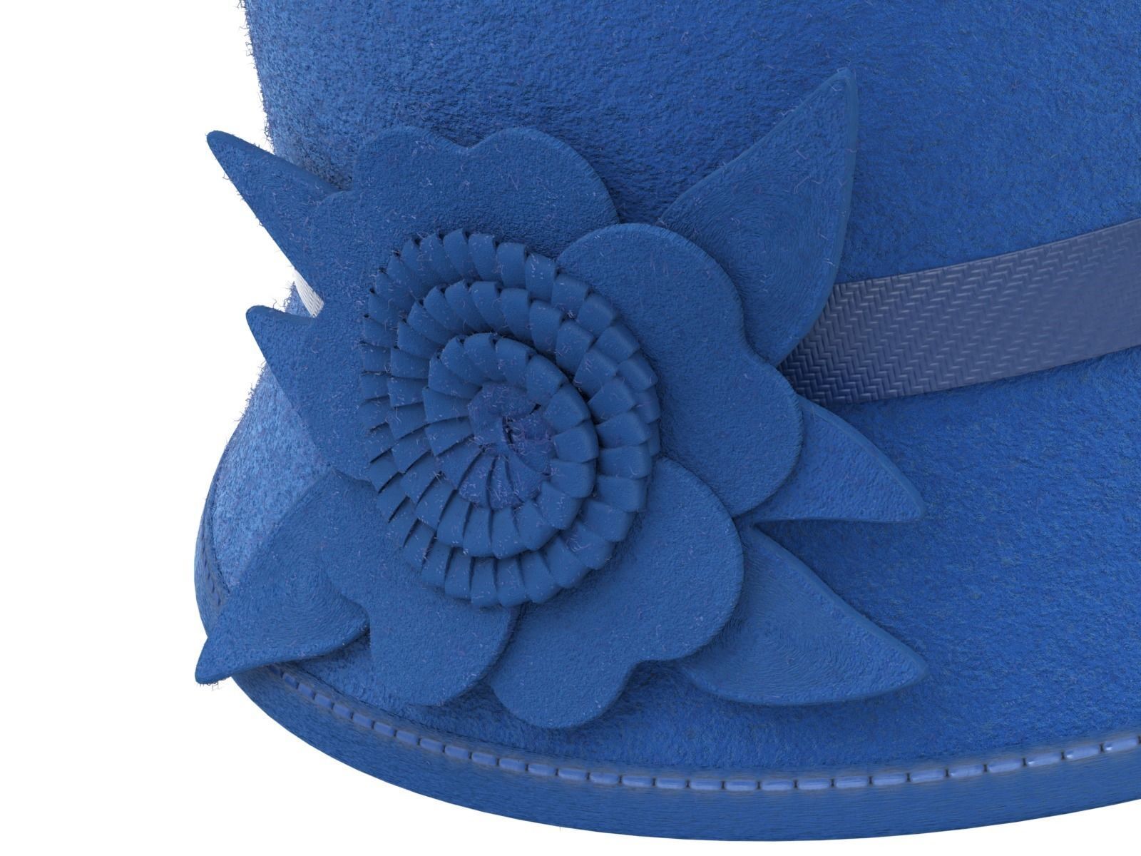 Cloche Hat 3D model_6