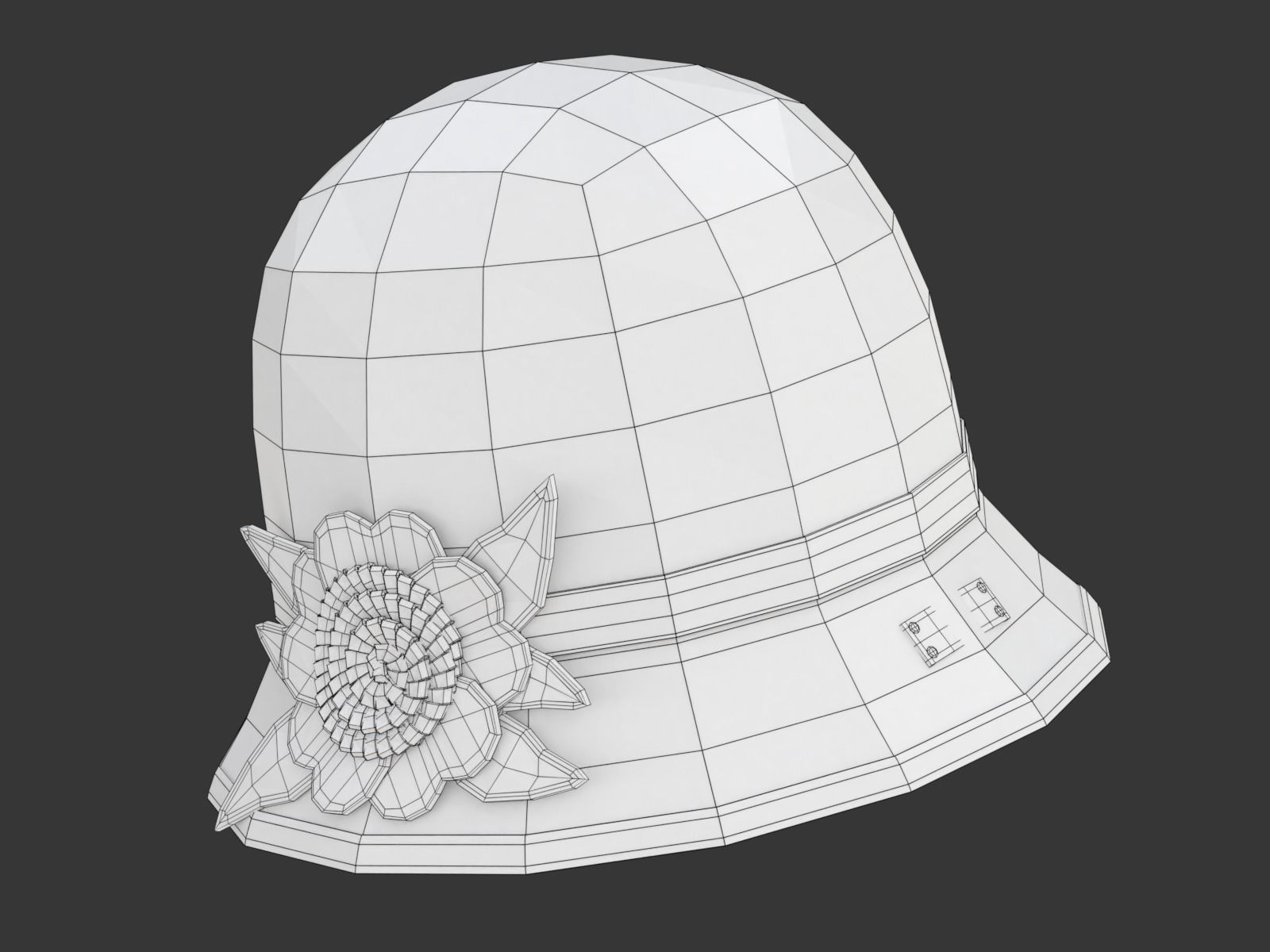 Cloche Hat 3D model_23