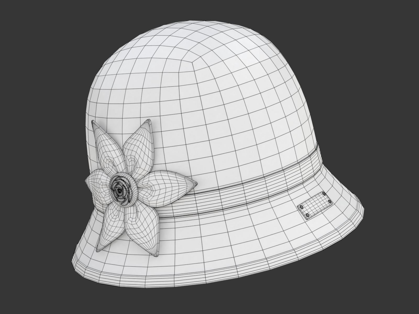 Cloche Hat 3D model_27