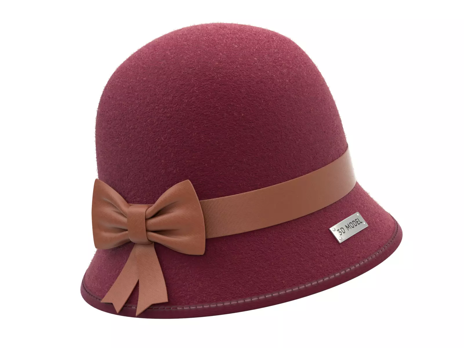 Cloche Hat 3D model_0