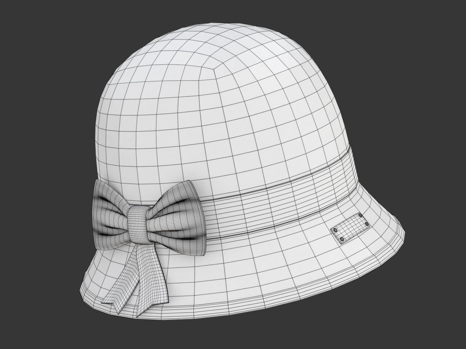 Cloche Hat 3D model_25