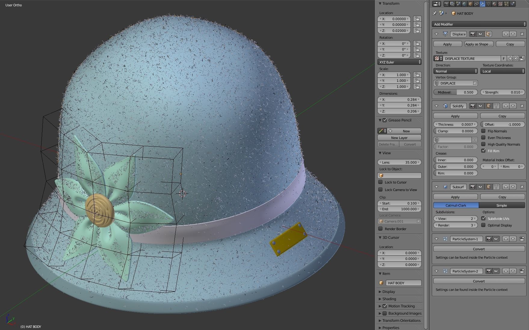 Cloche Hat 3D model_21