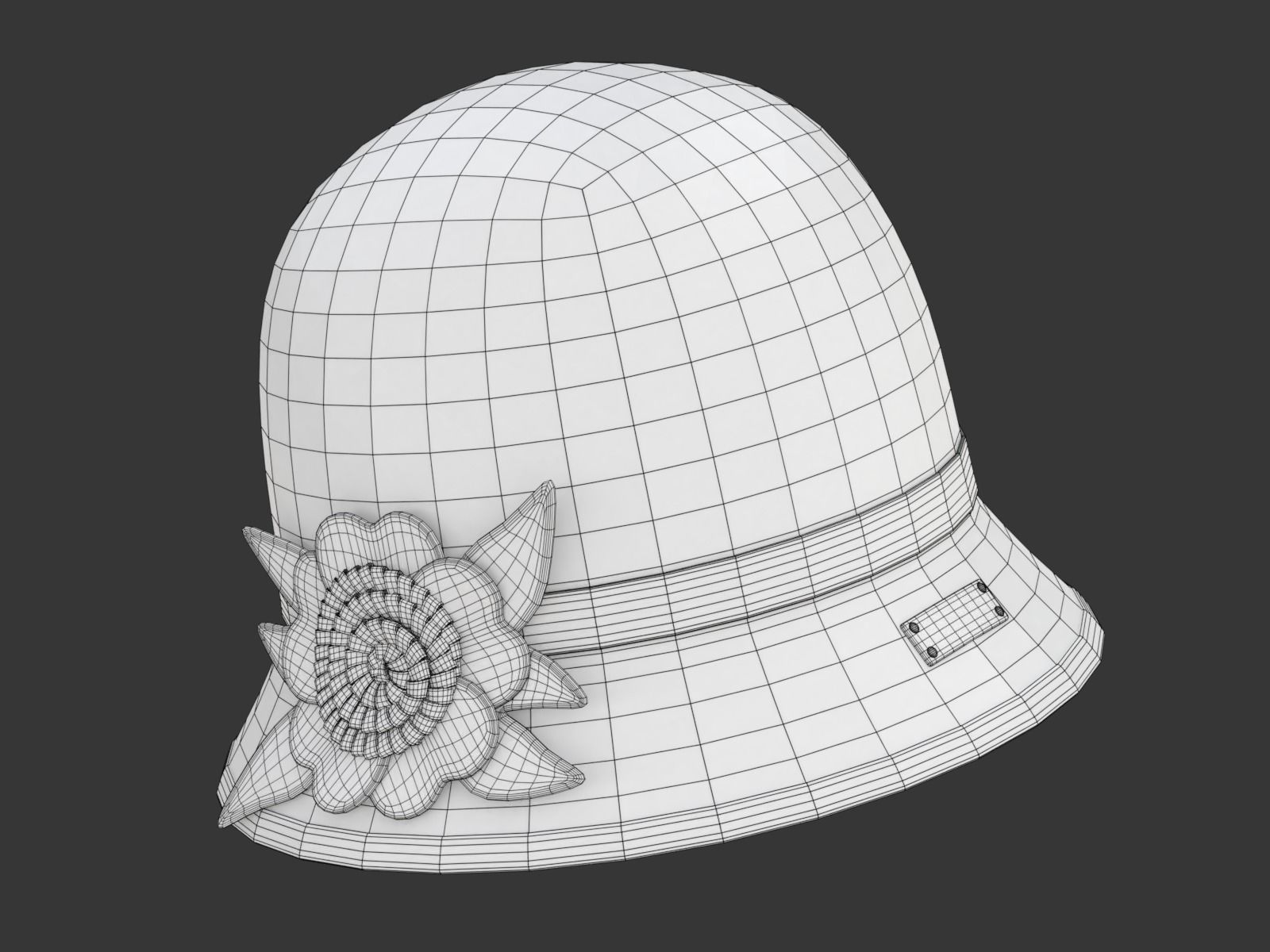 Cloche Hat 3D model_26