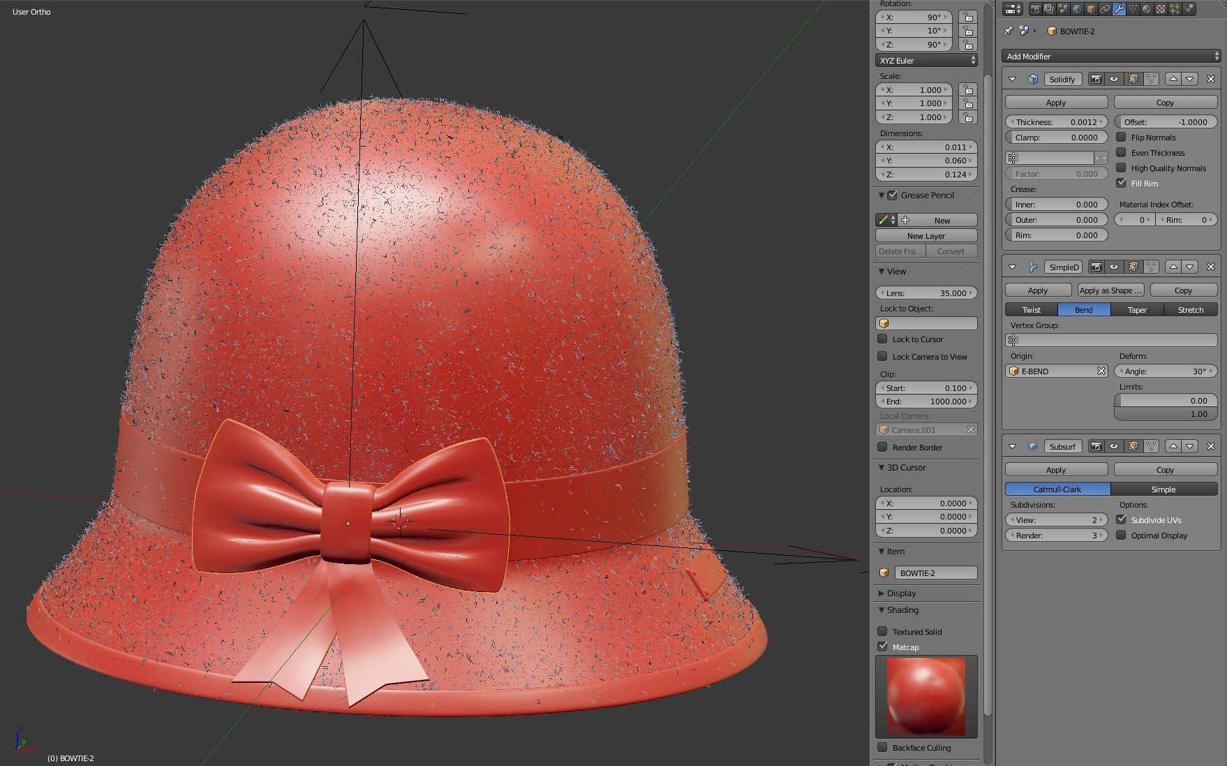 Cloche Hat 3D model_19