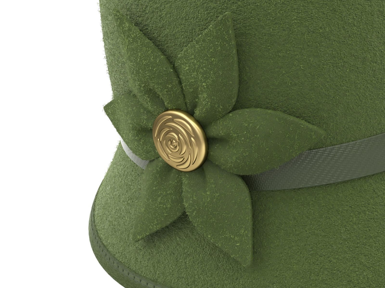 Cloche Hat 3D model_7