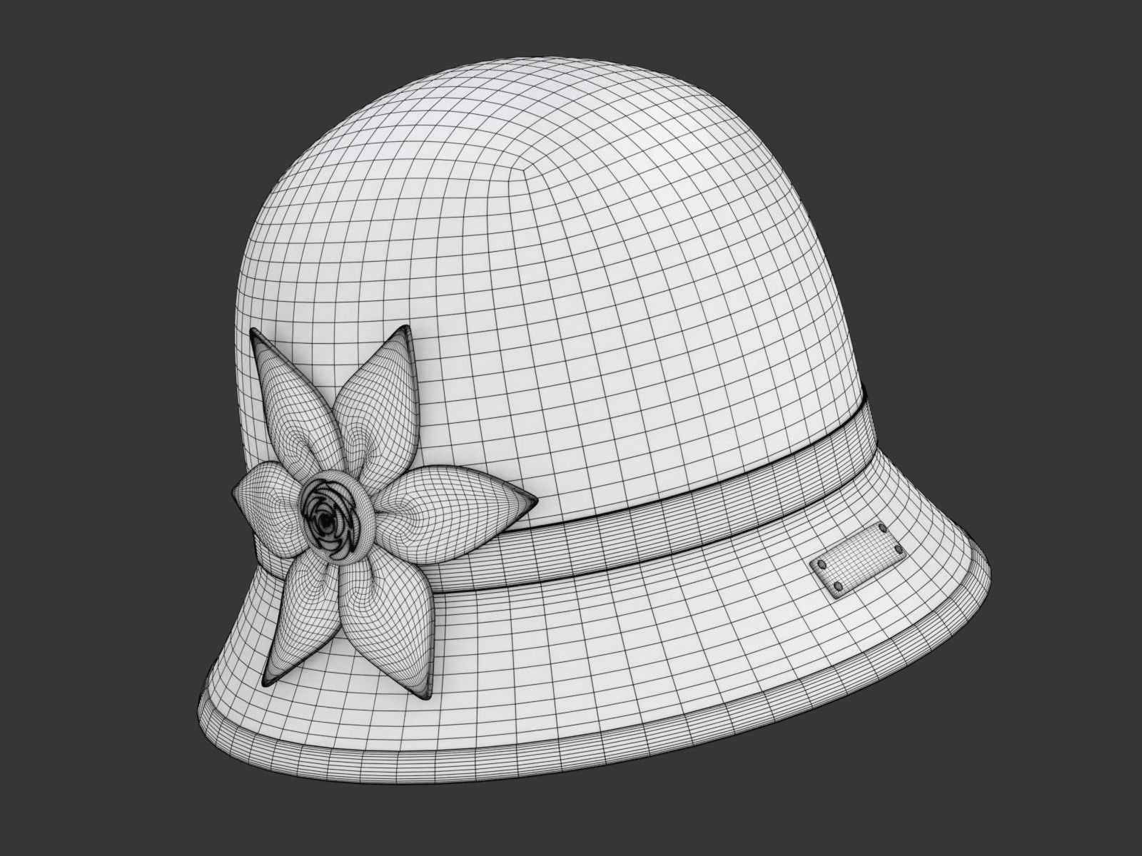 Cloche Hat 3D model_28