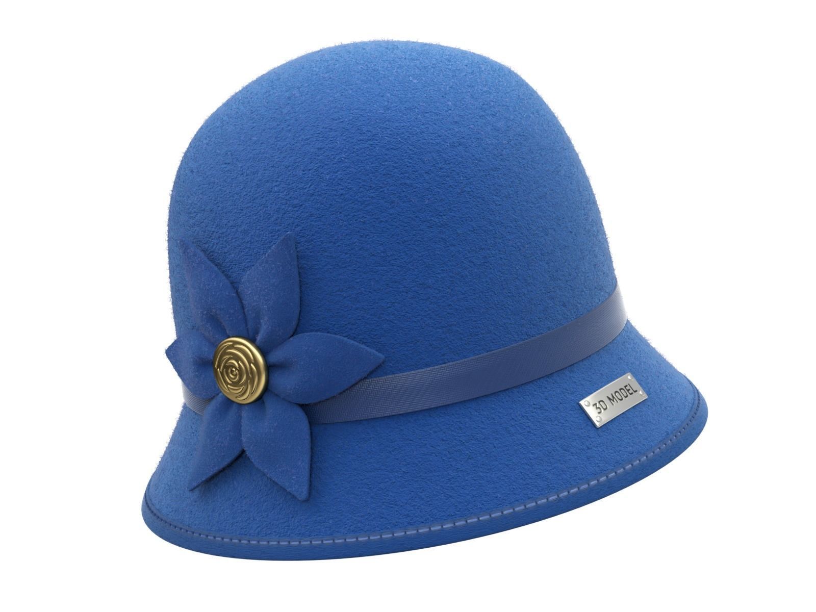 Cloche Hat 3D model_3