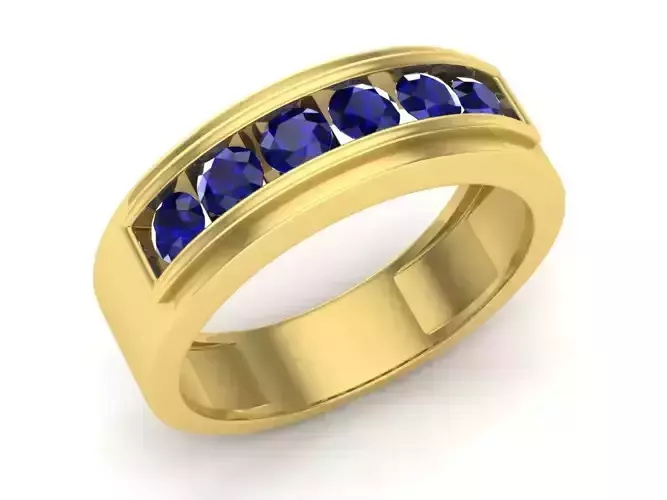 Diamond jewelry Band for man 3D print model
