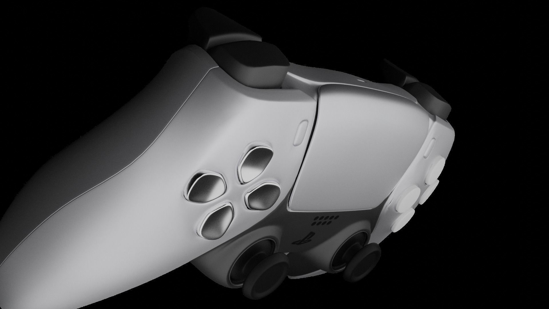 PS5 3D Model controller 3D model_1