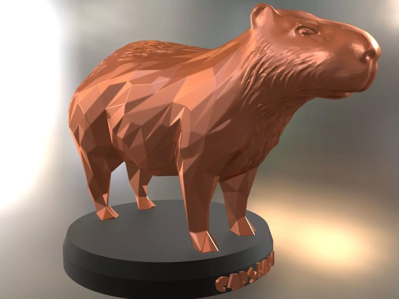 Hybrid Capybara 3D print model