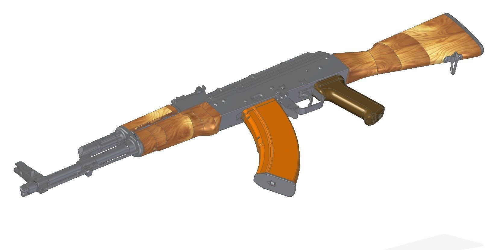 AKM mag 3D model_7