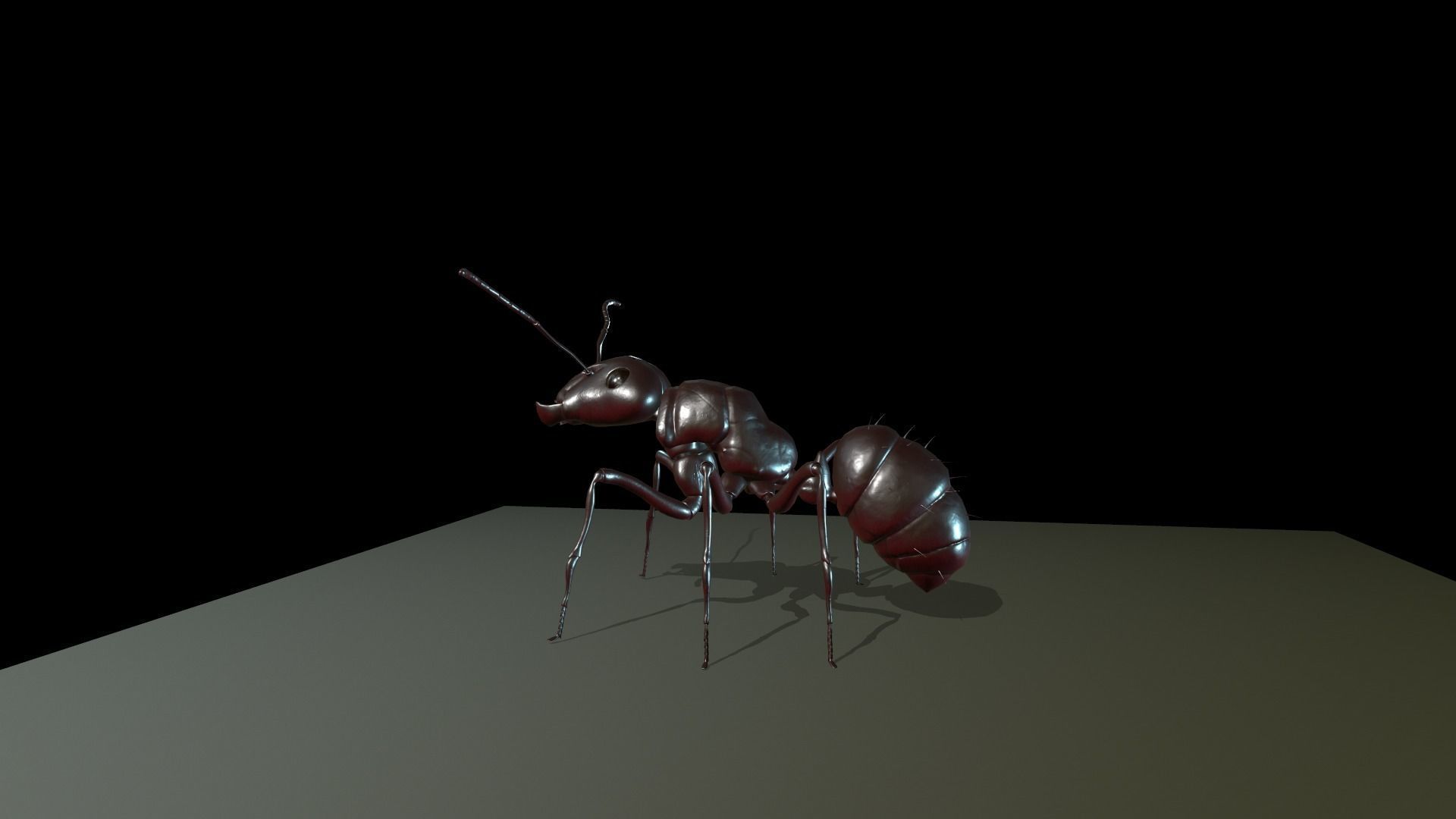  Worker Ant Low-poly 3D model_5
