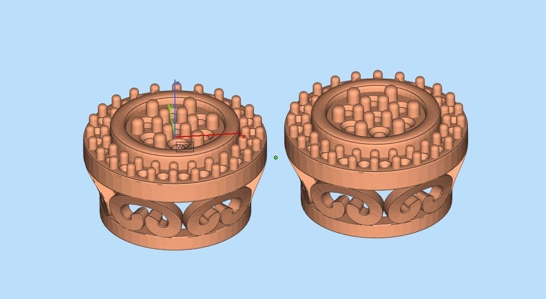 Diamond earrings for woman 3D print model_5