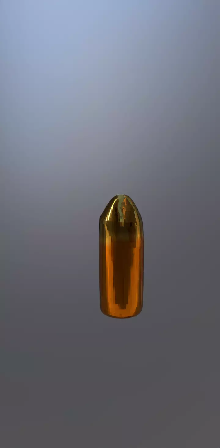 Gun bullet Low-poly 3D model_0