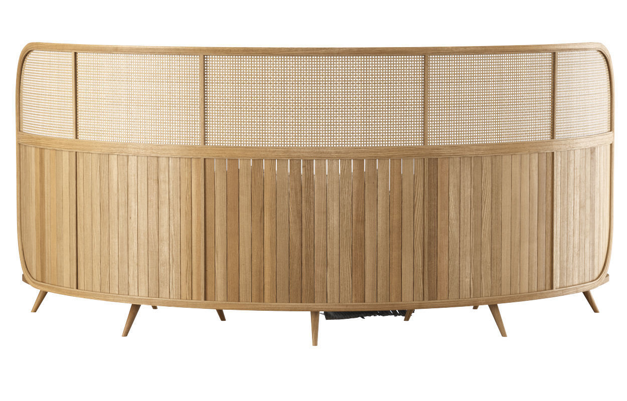 Garden round sofa R157 High back  3D model_5