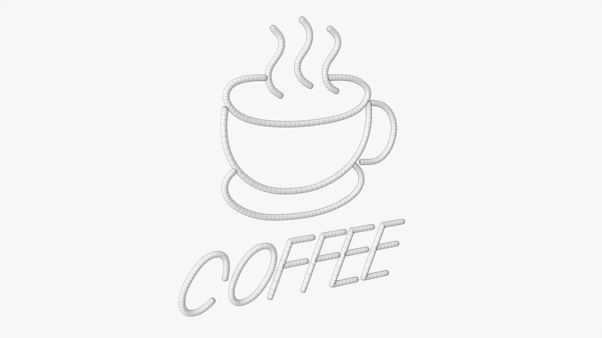 Neon led light sign 01 3D model_5