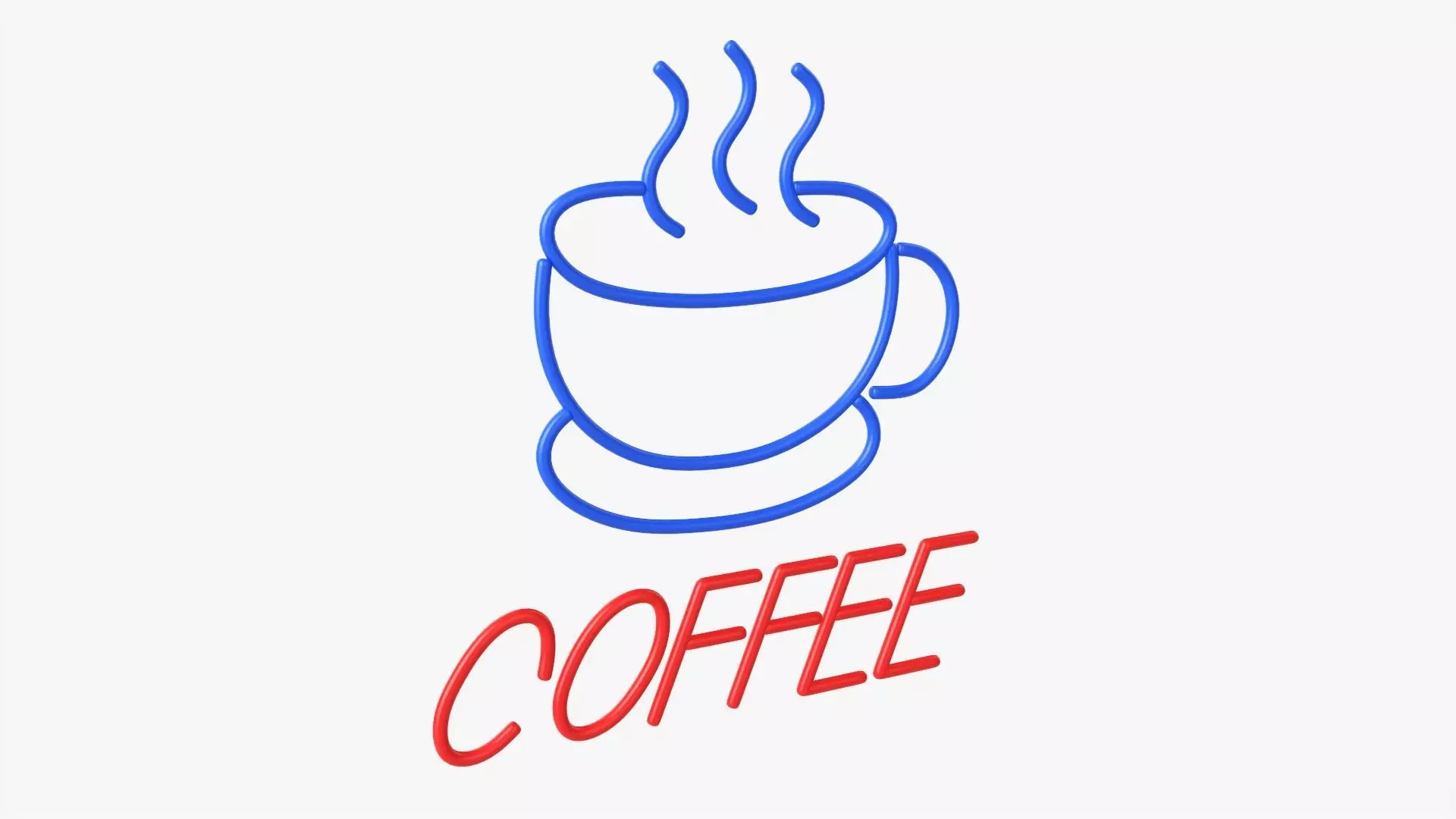 Neon led light sign 01 3D model_0