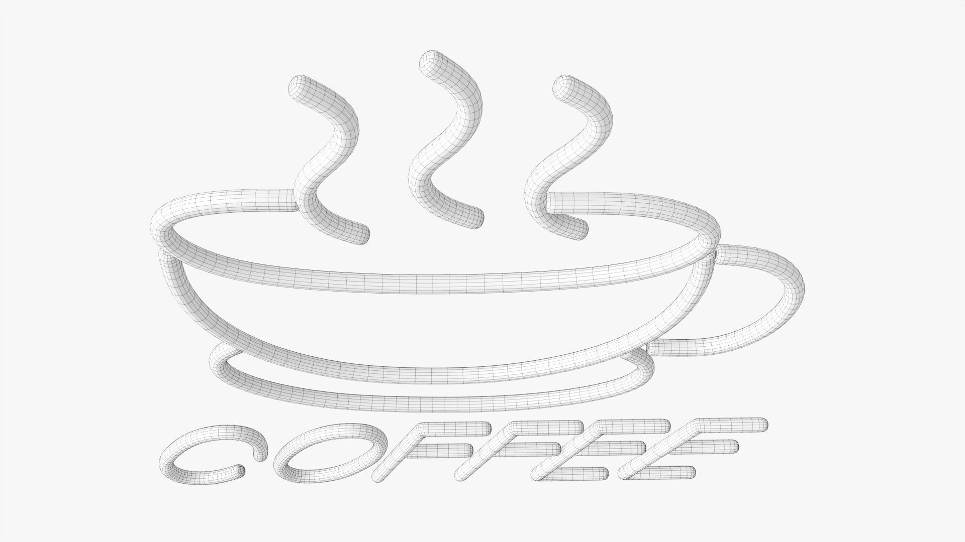 Neon led light sign 01 3D model_8