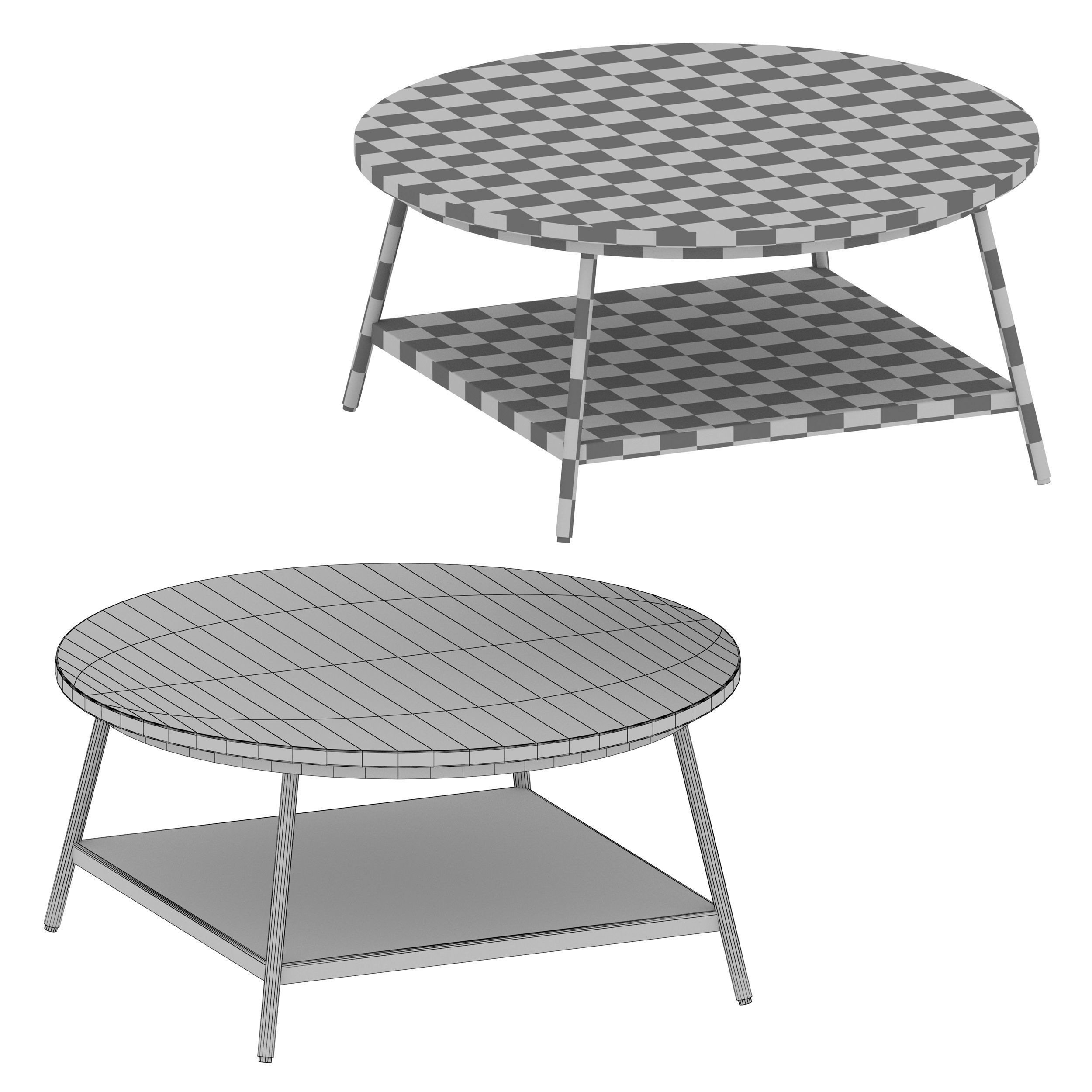 Dustin Coffee Table Crate and Barrel 3D model_10
