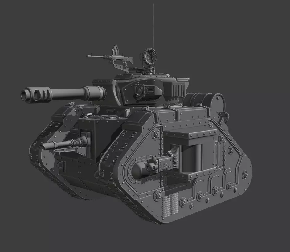 Custom leman russ imperial guard main battle tank 3D model_0