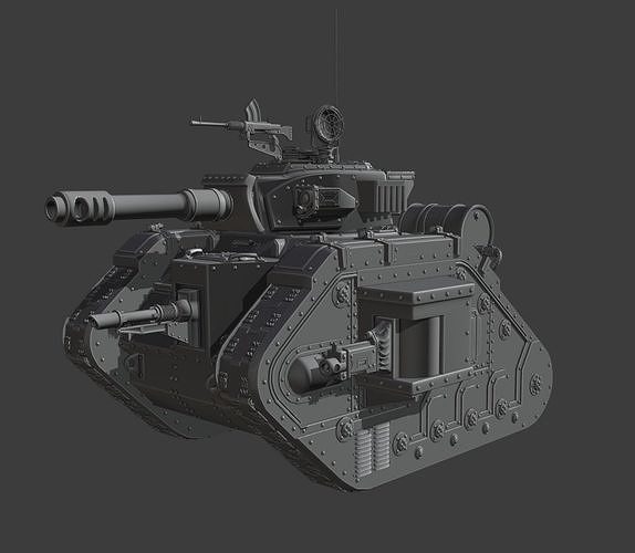 Custom leman russ imperial guard main battle tank 3D model