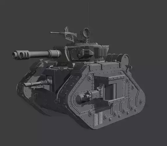 Custom leman russ imperial guard main battle tank 3D model