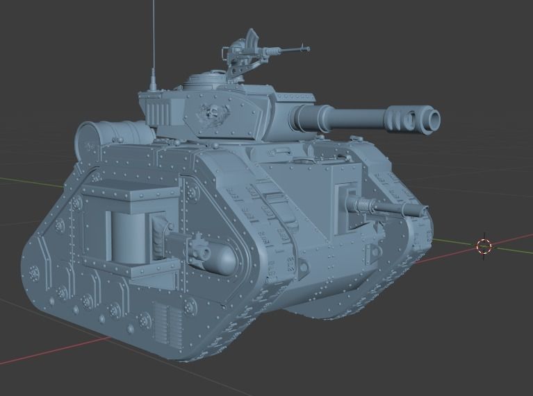 Custom leman russ imperial guard main battle tank 3D model_15